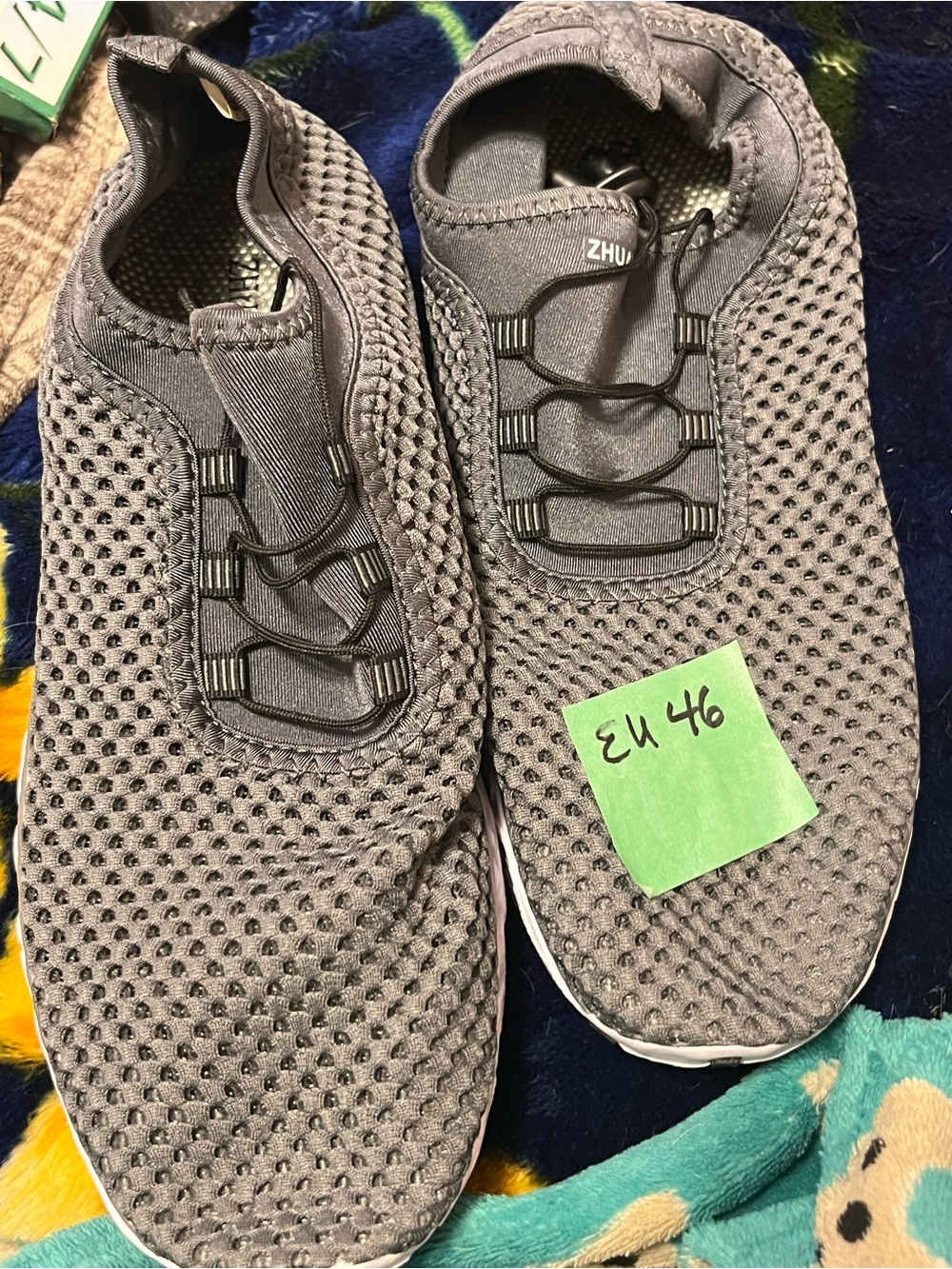 Men's Zhuanglin Gray Breathable Slip-On Athletic Sneakers Sz 46 U.S. 12